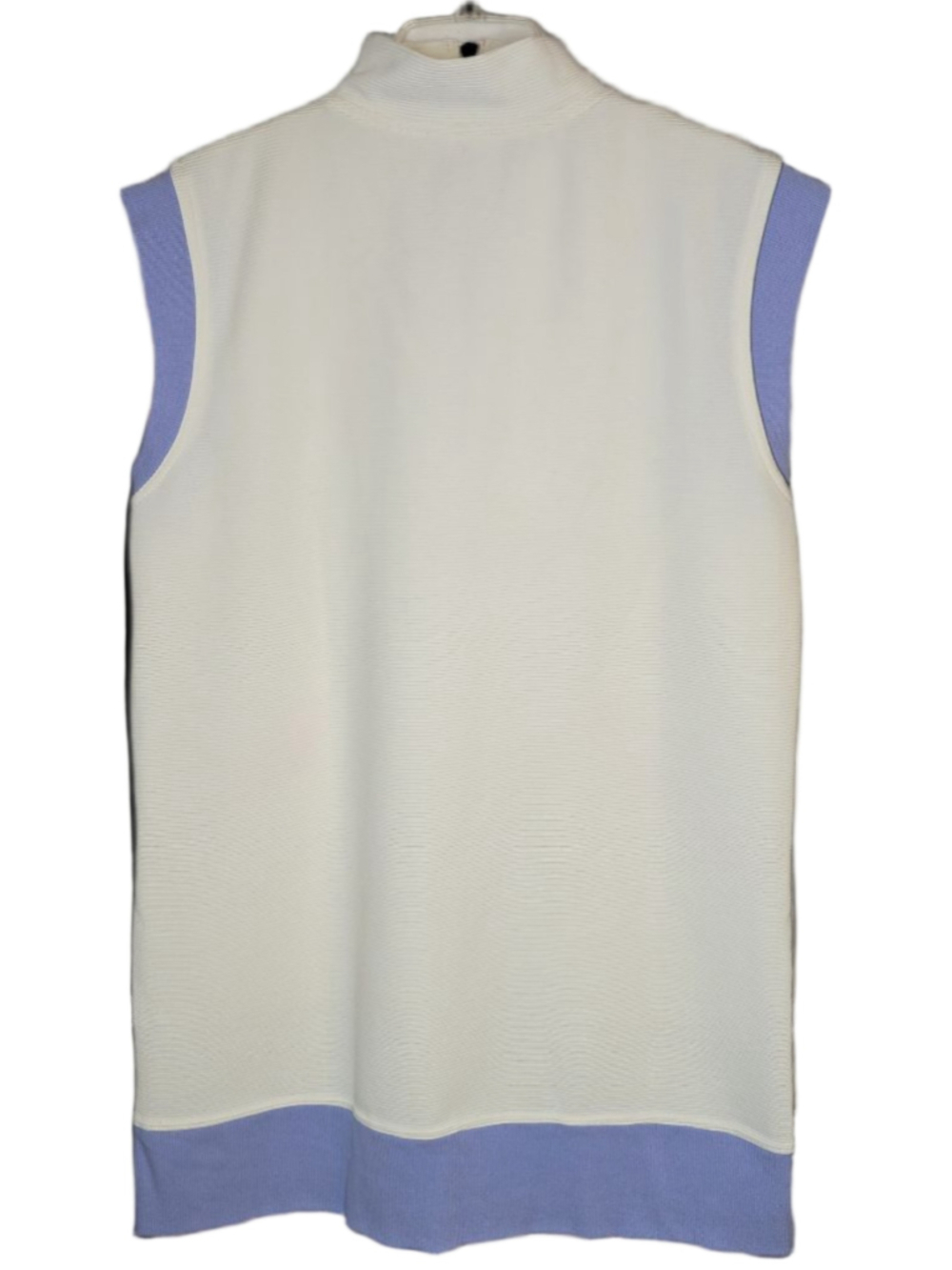 Entro Womens M Ivory Pastel Quarter Zip Sleeveless Athleisure Tenniscore Tunic - Picture 2 of 9